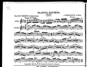 Music score labelled 'Playful Kittens'