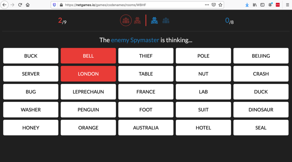 Screenshot of Code Names from https://netgames.io/games/